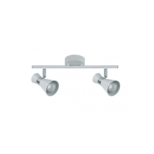 tira 2 luzes metal branco cor série max 36,5cm