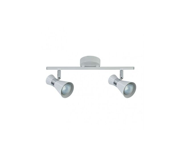 Regleta 2 luces metal color blanco serie mã¡ximo 36.5cm
