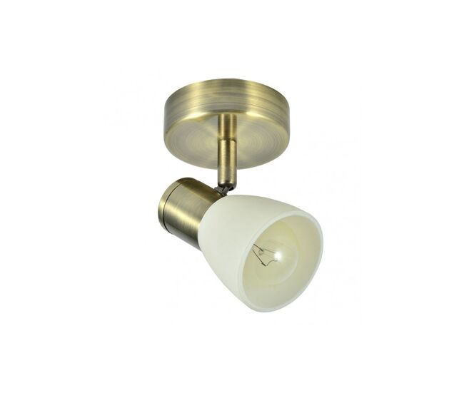 Foco 1 luz metal color dorado serie cholo 8.5cm