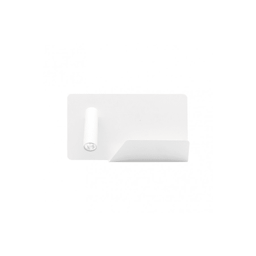 candeeiro de parede miguel angel série metal branco 28cm