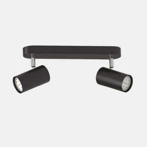 fita 2 luzes metal preto cor série lucas 30cm