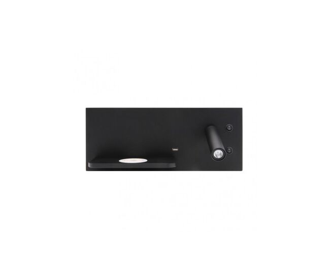 Aplique de pared metal color negro serie velazquez 35cm