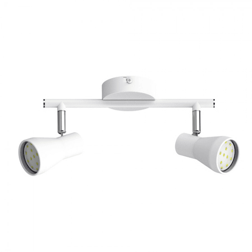 2 luzes tiras metálicas brancas série leonel 25cm
