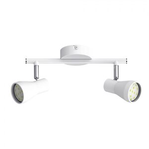 2 luzes tiras metálicas brancas série leonel 25cm