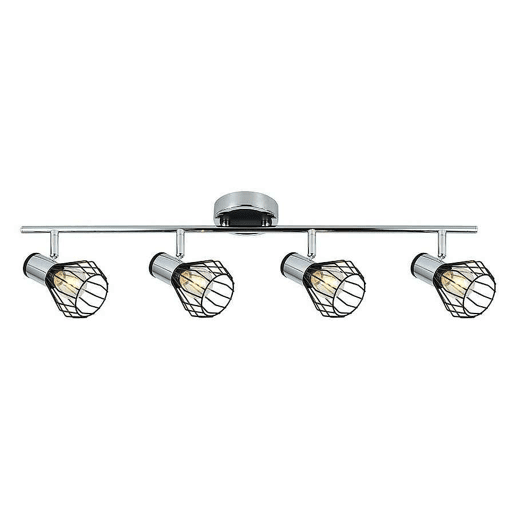 faixa 4 luzes metal cor cromada serie mateo 69,5cm faixa 4 luzes metal cor cromada serie mateo 69,5cm