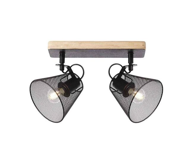 Aplique de pared metal color negro serie utrech 40cm