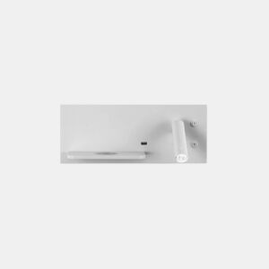 candeeiro de parede em metal branco série velazquez 35cm