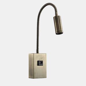 candeeiro de parede em metal dourado série capote 6cm