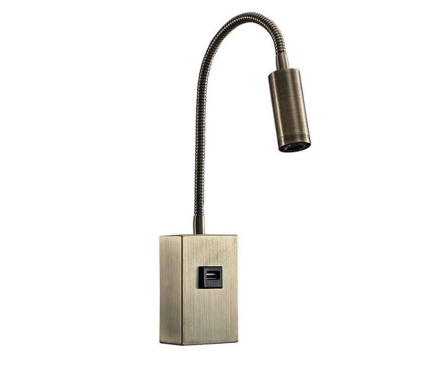 Aplique de pared metal color dorado serie capote 6cm