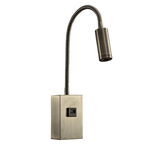 candeeiro de parede em metal dourado série capote 6cm
