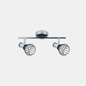 calha 2 luzes metal cor cromada serie mateo 36,5cm