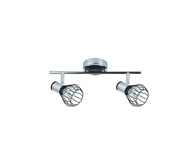 Regleta 2 luces metal color cromo serie mateo 36.5cm