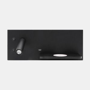 candeeiro de parede em metal preto série velazquez 35cm