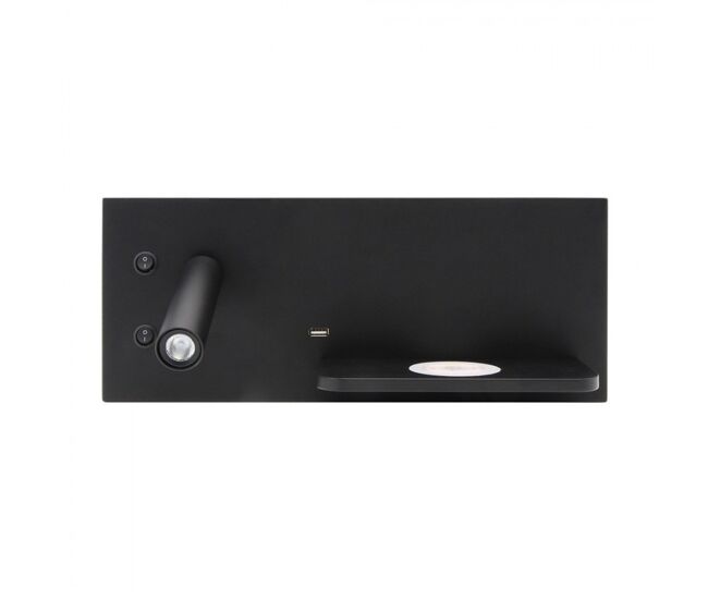 Aplique de pared metal color negro serie velazquez 35cm