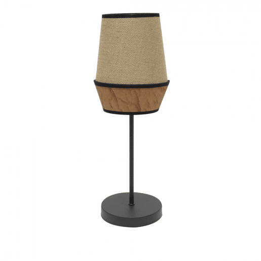 candeeiro de mesa metálico cor preta serie campana 15cm