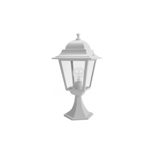 candeeiro de parede de jardim em alumínio branco série spica 21,5cm