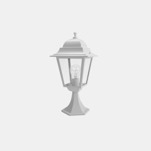 candeeiro de parede de jardim em alumínio branco série spica 21,5cm