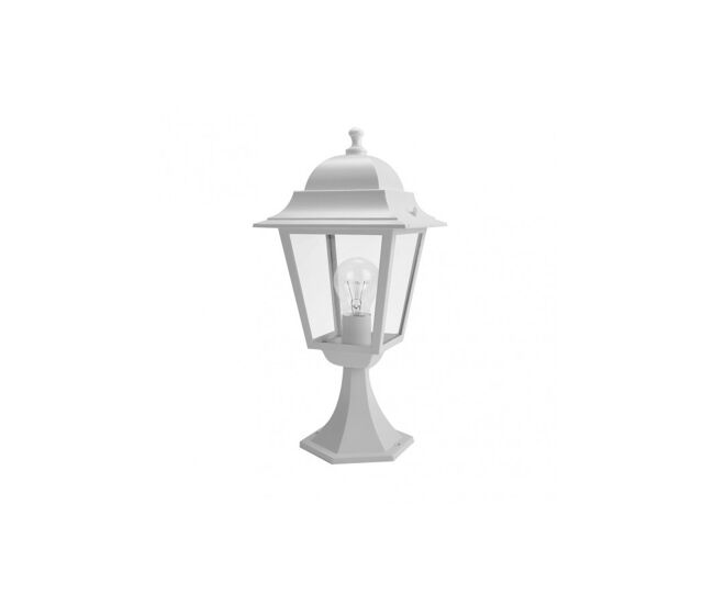Sobremuro jardin aluminio color blanco serie spica 21.5cm