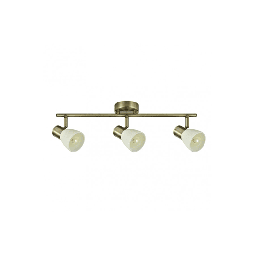 Fita de 3 luzes 3 luzes em metal dourado série cholo 48,5cm
