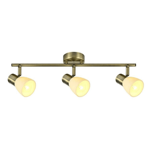 Fita de 3 luzes 3 luzes em metal dourado série cholo 48,5cm