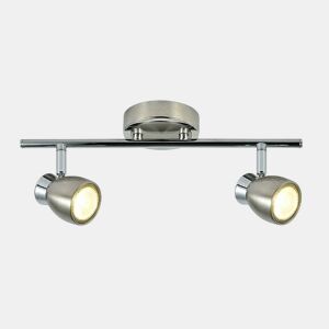 calha 2 luzes cor de níquel série metal chacho 36,5cm