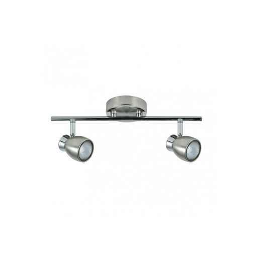 calha 2 luzes cor de níquel série metal chacho 36,5cm
