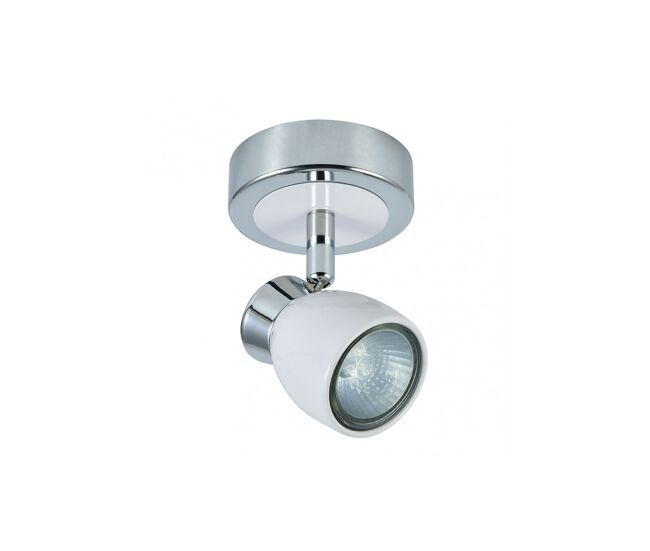 Foco 1 luz metal color blanco serie chacho 12cm