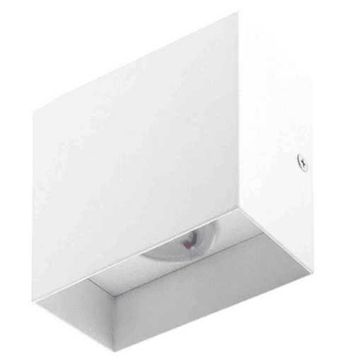 candeeiro de parede metálico cor branca série esme 10cm