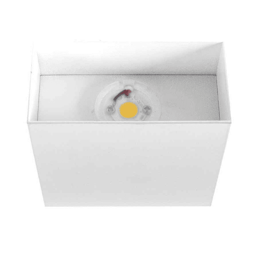 candeeiro de parede metálico cor branca série esme 10cm