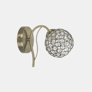 candeeiro de parede em metal dourado série balbina 13cm