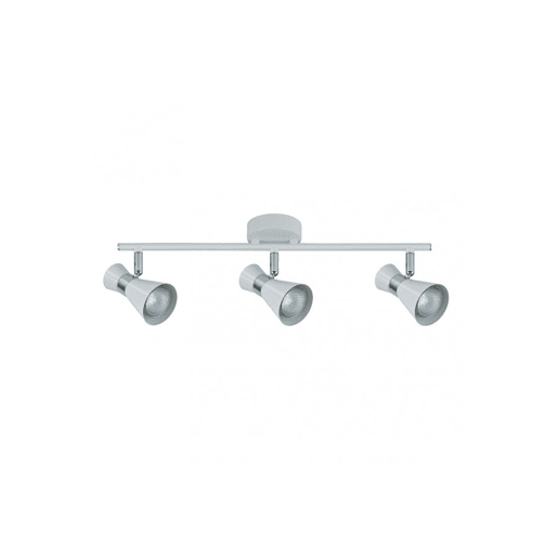 tira de 3 luzes metal branco cor série max 48,5cm
