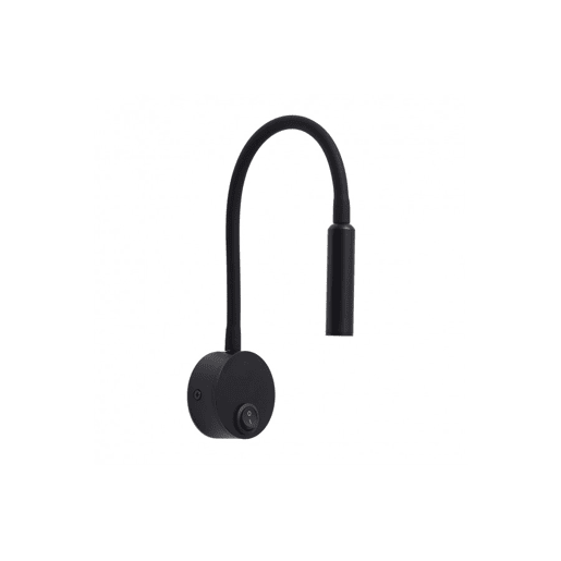 candeeiro de parede em metal preto série madrazo 6,3cm