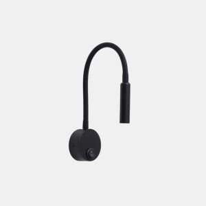 candeeiro de parede em metal preto série madrazo 6,3cm