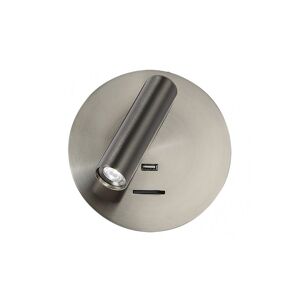 candeeiro de parede em metal niquelado série giotto 14cm