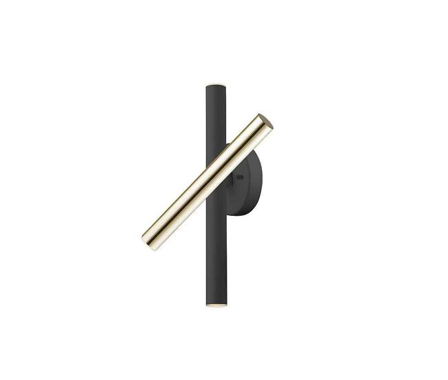 Aplique pared metal color dorado serie varas 11cm