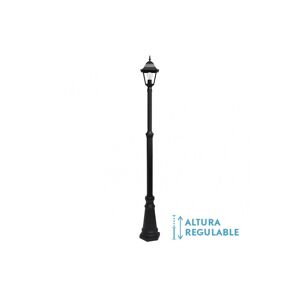 candeeiro de rua para jardim alumínio cor preta série spica 20cm