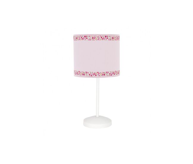 Lampara sobremesa metal color rosa serie cenefa 17cm