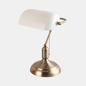 candeeiro de mesa metálico cor branca serie abogado 26cm