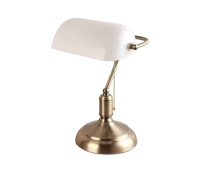 Lampara sobremesa metal color blanco serie abogado 26cm