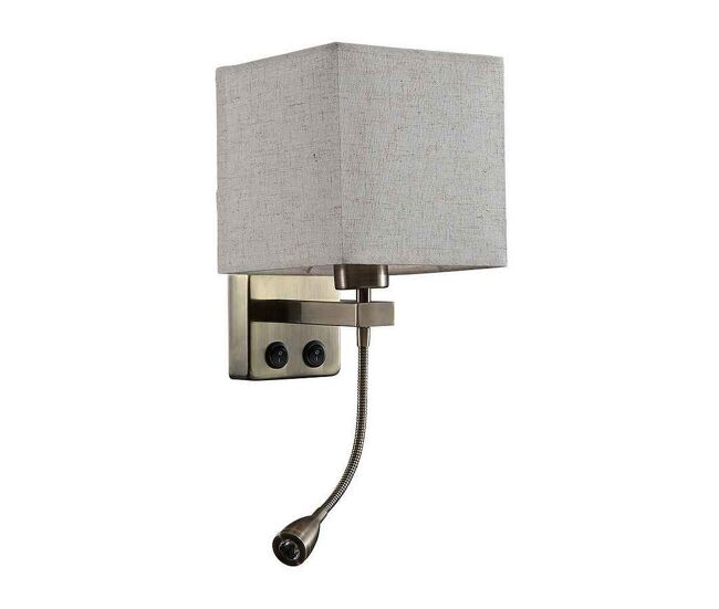Aplique de pared metal color dorado serie stephen 17cm