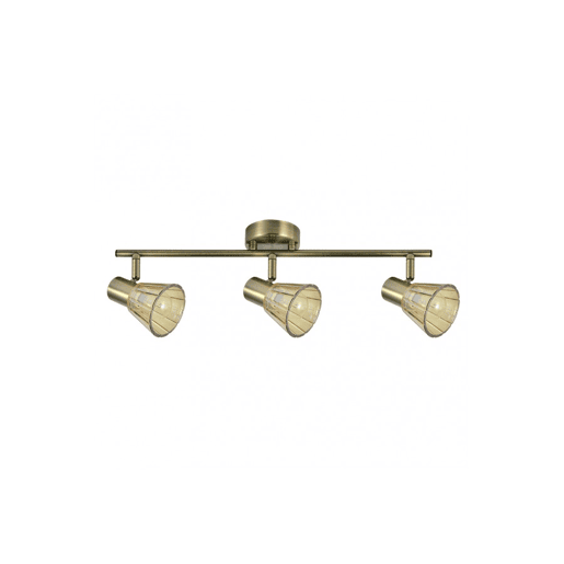 Fita de 3 luzes em metal dourado série tanoeiro 48,5cm