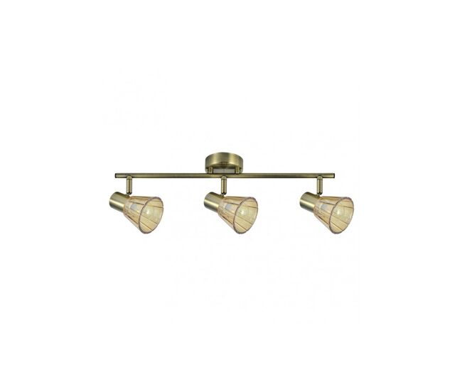 Regleta 3 luces metal color dorado serie cooper 48.5cm