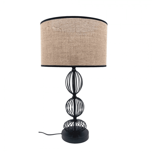 candeeiro de mesa metal cor preta série fionn 32cm