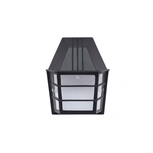 candeeiro de parede para exterior em alumínio preto série acrux 20cm