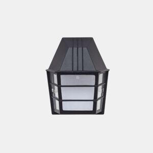 candeeiro de parede para exterior em alumínio preto série acrux 20cm