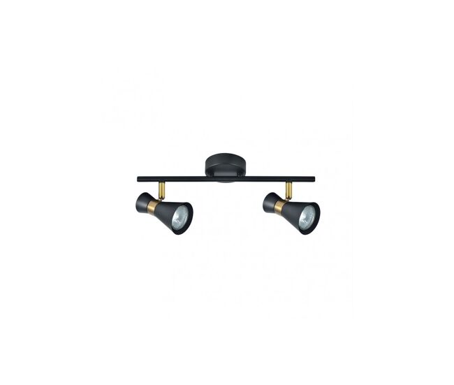 Regleta 2 luces metal color negro serie mã¡ximo 36.5cm