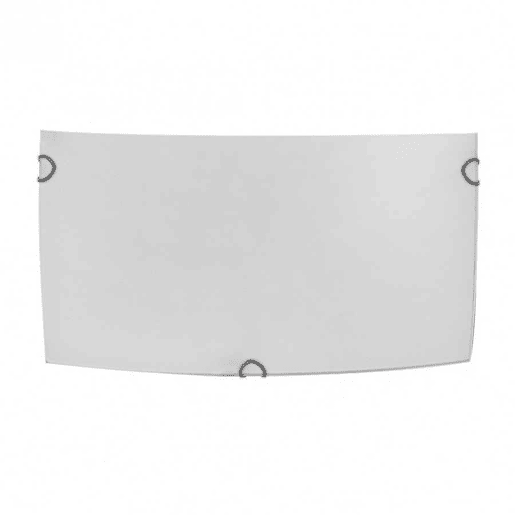 série ayla candeeiro de parede em vidro branco 25cm