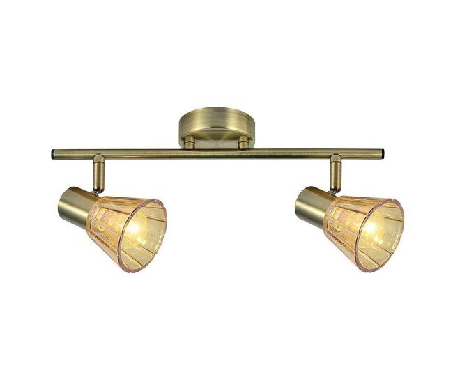 Regleta 2 luces metal color dorado serie cooper 36.5cm