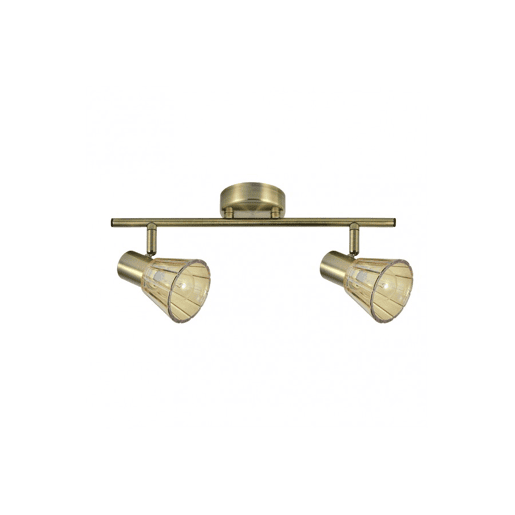Fita de 2 luzes 2 luzes em metal dourado série cooper 36,5cm