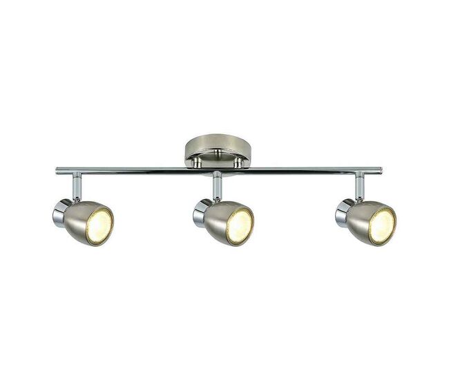 Regleta 3 luces metal color niquel serie chacho 48.5cm
